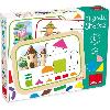 Jeu D'apprentissage Jeu éducatif - GOULA - Coffret formes magnétiques - 12 activités avec 24 pieces en bois