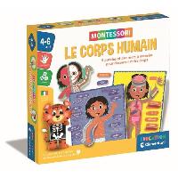 Jeu D'apprentissage Montessori - Clementoni - Le Corps Humain - Jeu educatif pour apprendre comment est fait le corps a l'interieur et a l'exterieur -