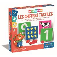 Jeu D'apprentissage Montessori - Clementoni - Les chiffres tactiles - Jeu educatif apprentissage des chiffres - 10 cartes chiffres rugueux - Des 3 ans