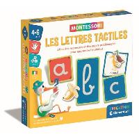 Jeu D'apprentissage Montessori - Clementoni - Les lettres tactiles - Jeu educatif pour apprendre l'alphabet - 26 cartes lettres rugeuses - Des 3 ans