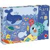 Jeu D'apprentissage Puzzle XXL - Océan - GOULA - 4 éléments - 60 x 52 cm - Pour Bébé de 24 mois a 2 ans