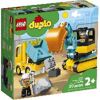 Jeu D'assemblage - Jeu De Construction - Jeu De Manipulation LEGO 10931 DUPLO Le Camion Et La Pelleteuse. Engin de chantier Jouet Pour Les Enfants De 2 ans et +