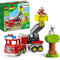 Jeu D'assemblage - Jeu De Construction - Jeu De Manipulation LEGO 10969 DUPLO Town Le Camion de Pompiers. Jouet Éducatif. Figurines. Sauver les Animaux. Jeu Éducatif. Cadeau Enfants Des 2 Ans