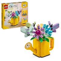 Jeu D'assemblage - Jeu De Construction - Jeu De Manipulation LEGO 31149 Creator 3en1 Les Fleurs dans l'Arrosoir. Jouet pour Enfants. avec Arrosoir. Bouquet de Fleurs et 2 Oiseaux