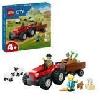 Jeu D'assemblage - Jeu De Construction - Jeu De Manipulation LEGO City 60461 Tracteur agricole rouge avec remorque et moutons - Jeu pour enfants 4 ans