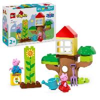 Jeu D'assemblage - Jeu De Construction - Jeu De Manipulation LEGO DUPLO 10431 Le Jardin et la Cabane dans l'Arbre de Peppa Pig - Jouet Créatif