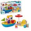 Jeu D'assemblage - Jeu De Construction - Jeu De Manipulation LEGO DUPLO 10432 Le Voyage en Bateau de Peppa Pig - Set de Jeu de Bain pour Tout-petits