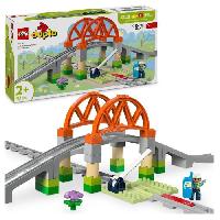 Jeu D'assemblage - Jeu De Construction - Jeu De Manipulation LEGO DUPLO Ma ville 10426 Set d'extension : Les rails et le pont du train - Jouets d'éveil