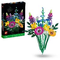 Jeu D'assemblage - Jeu De Construction - Jeu De Manipulation LEGO Icons 10313 Bouquet de Fleurs Sauvages. Plantes Artificielles avec Coquelicots. pour Adultes