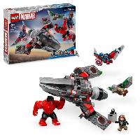 Jeu D'assemblage - Jeu De Construction - Jeu De Manipulation LEGO Marvel 76292 Captain America vs Hulk rouge - Avion de chasse a construire