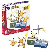 Jeu D'assemblage - Jeu De Construction - Jeu De Manipulation MEGA Pokémon-Coffret de construction Pikachu-Coffret avec 3 figurines articulées (160 pieces) pour enfants HKT23