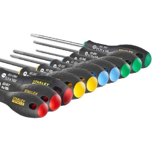 Tournevis Jeu de 10 Tournevis - STANLEY FATMAX - FMHT0-62128 - Electricien + Mecanicien + Phillips + Pozidriv