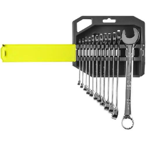 Cle A Fourche - Cle Plate Jeu de 12 clés (8. 9. 10. 11. 12. 13. 14. 15. 16. 17. 19. 22 mm) - RYOBI - Angle de reprise 15° - Compatible avec Ryobi LINK