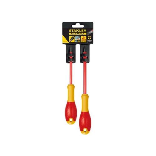 Tournevis Jeu de 2 Tournevis - STANLEY FATMAX - FMHT0-62648 - Borniers Isolés 1000V - PH1X100 + PH2X125