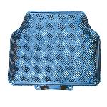 Jeu de 4 Tapis de sol PVC Look Aluminium - Universels - Bleu