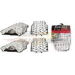 Jeu de 4 Tapis de sol PVC Look Aluminium - Universels - Chrome