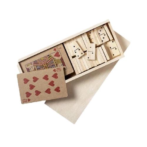 Jeu De Societe - Jeu De Plateau Jeu de 54 cartes kraft et 28 dominos