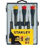 Tournevis Jeu de 6 Micro Tournevis - STANLEY - STHT0-62631 - 4 Fente + 2 Phillips