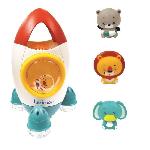 Jeu de bain fusee avec 3 animaux souples - LEXIBOOK - pour enfants de 18 mois et plus - jets d'eau tournants