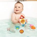 Jouet De Bain Jeu de bain fusée avec 3 animaux souples - LEXIBOOK - pour enfants de 18 mois et plus - jets d'eau tournants