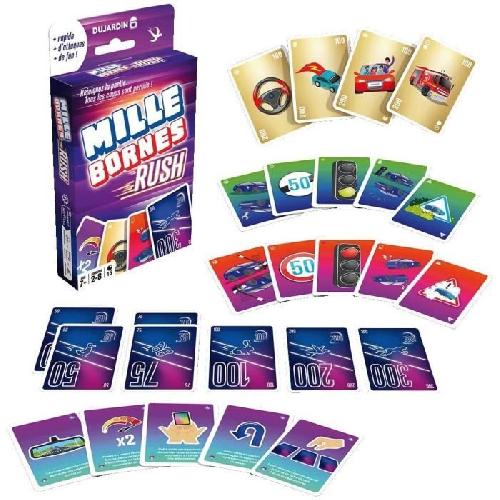 Jeu De Societe - Jeu De Plateau Jeu de cartes MILLE BORNES RUSH - DUJARDIN - Pour 2 joueurs ou plus - A partir de 7 ans