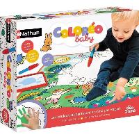 Jeu De Coloriage - Dessin - Pochoir Activité créative - NATHAN - Coloréo Baby - Colorier avec de l'eau. tapis et feutre adaptés