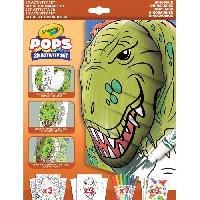 Jeu De Coloriage - Dessin - Pochoir Creatif - CRAYOLA - POPS 3D Dinosaurs - Fabuleux dessins 3D de dinosaures! Des 6 ans