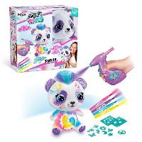 Jeu De Coloriage - Dessin - Pochoir Peluche Airbrush Panda a personnaliser - Peluche spray art avec feutres et pochoirs - OFG 257 - Canal Toys