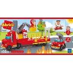 Jeu de construction Intervention pompier - Abrick - Ecoiffier - Nacelle pivotante - Camion pompier - 34 pieces