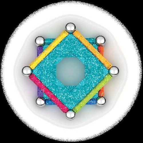 Jeu D'assemblage - Jeu De Construction - Jeu De Manipulation Jeu de construction magnetique - GEOMAG - Glitter Panels Recycled 22 pieces - Paillettes - Ecologique - Creatif