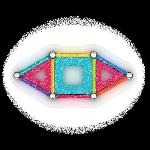 Jeu D'assemblage - Jeu De Construction - Jeu De Manipulation Jeu de construction magnetique - GEOMAG - Glitter Panels Recycled 22 pieces - Paillettes - Ecologique - Creatif