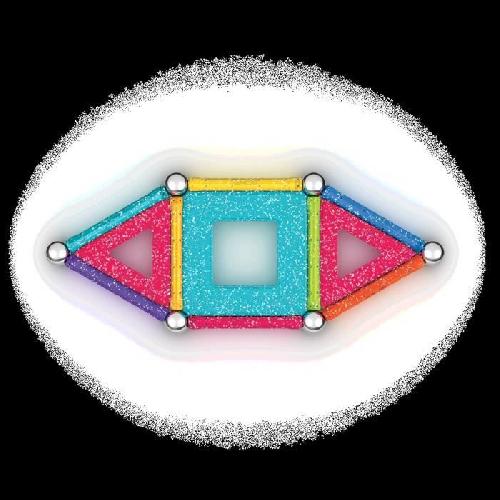 Jeu D'assemblage - Jeu De Construction - Jeu De Manipulation Jeu de construction magnetique - GEOMAG - Glitter Panels Recycled 22 pieces - Paillettes - Ecologique - Creatif