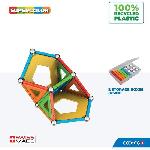 Jeu D'assemblage - Jeu De Construction - Jeu De Manipulation Jeu de construction magnetique - GEOMAG - Supercolor Panels Recycled 52 pieces - Jouet educatif - 3D - Durable