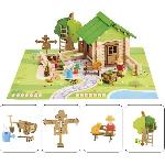 Jeu D'assemblage - Jeu De Construction - Jeu De Manipulation Jeu de Construction Maison et Jardin - JEUJURA - Bois Naturel - 135 Pieces