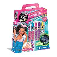 Jeu De Creation Maquillage Clementoni - Kit manucure phosphorescents pour enfant - Vernis. faux ongles et autocollants - Des 7 ans