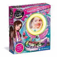 Jeu De Creation Maquillage CLEMENTONI - Miroir de maquillage licorne - Anneau lumineux - Maquillage et accesoires cheveux et ongles - Des 7ans