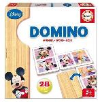 Jeu de domino en bois Mickey - EDUCA - Domino bois Mickey - Mixte - Enfant - Multicolore