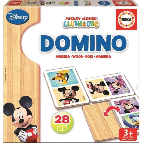 Jeux De Societe Jeu de domino en bois Mickey - EDUCA - Domino bois Mickey - Mixte - Enfant - Multicolore