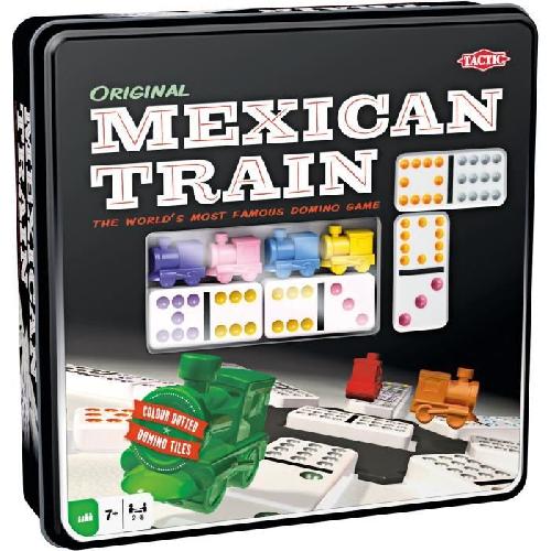 Dominos Jeu de dominos Mexican Train TACTIC - Boîte métal - Multicolore - 30 min - Adulte