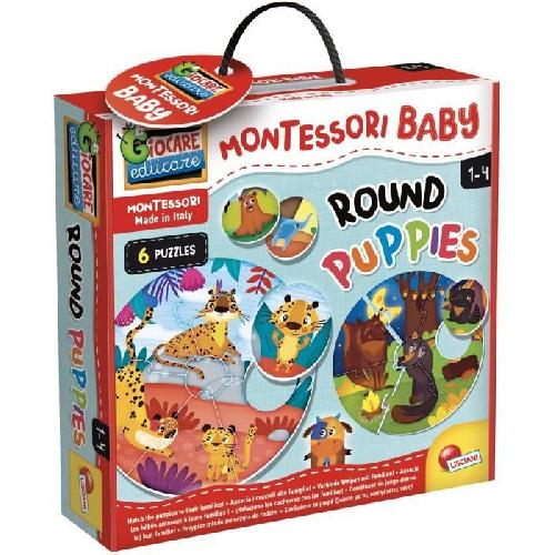 Jeu D'apprentissage Jeu de logique - LISCIANI - Montessori Baby Round Puppies - Associer chiots et meres - Découverte des animaux