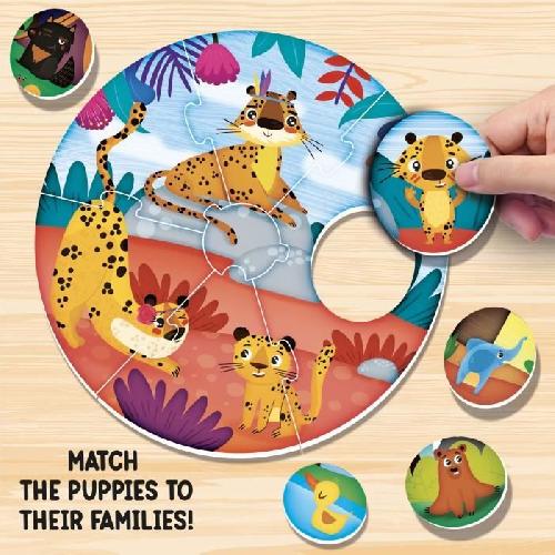 Jeu D'apprentissage Jeu de logique - LISCIANI - Montessori Baby Round Puppies - Associer chiots et meres - Découverte des animaux