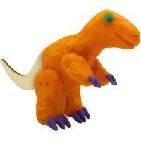 Jeu De Pate A Modeler Pâte a modeler - Squelettes de dinosaures en bois - Orange et violet - Pour enfant a partir de 3 ans