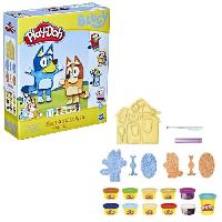 Jeu De Pate A Modeler Play-Doh Bluey se deguise. Coffret avec 11 pots de pate a modeler Bluey et a sa soeur Bingo. des 3 ans