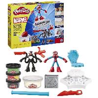 Jeu De Pate A Modeler Play-Doh Spider-Man. coffret Attaque tranchante avec 2 figurines flexibles. 7 accessoires et pate a modeler. des 4 ans. Marvel