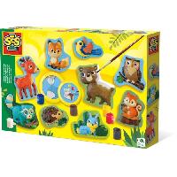 Jeu De Peinture Kit de moulage et peinture - SES CREATIVE - Animaux de la foret - Plastique recycle - a partir de 5 ans - Mixte