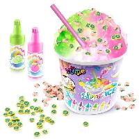 Jeu De Perle A Repasser - Jeu De Perle A Fixer Canal Toys - SO SLIME DIY - Slime Ice Mega Cup - Avec 2 colorants parfumes. 1 cuillere et des decorations - SSC 300