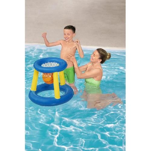 Jeux De Piscine - Jeux Gonflables Jeu de piscine Panier de Basket flottant - BESTWAY - 52418 - Ballon. 3 anneaux. diametre 61 cm