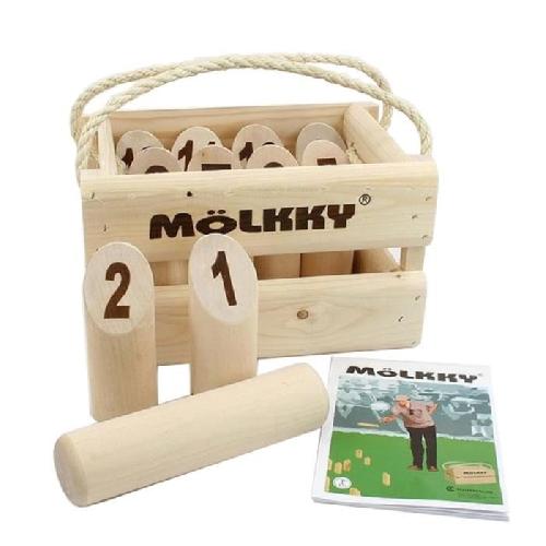 Jeu De Quille - Jeu D'anneau - Jeu De Boule - Jeu De Palet Jeu de quilles Mölkky - TACTIC - Version Luxe - Bois massif - Mixte - A partir de 7 ans