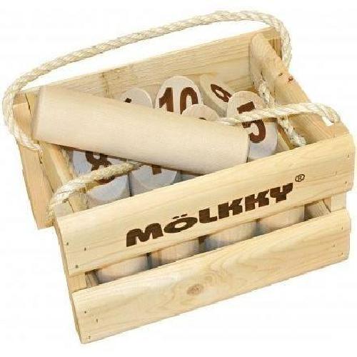 Jeu De Quille - Jeu D'anneau - Jeu De Boule - Jeu De Palet Jeu de quilles Mölkky - TACTIC - Version Luxe - Bois massif - Mixte - A partir de 7 ans