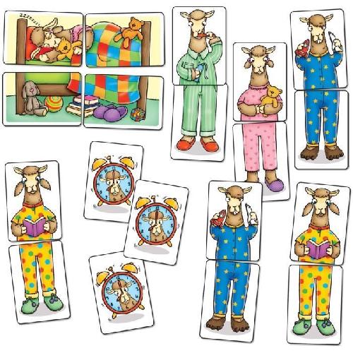 Jeu D'apprentissage Jeu de société - ORCHARD - Llamas in Pyjamas Mini - Multicolore - 2-4 joueurs - a partir de 3 ans